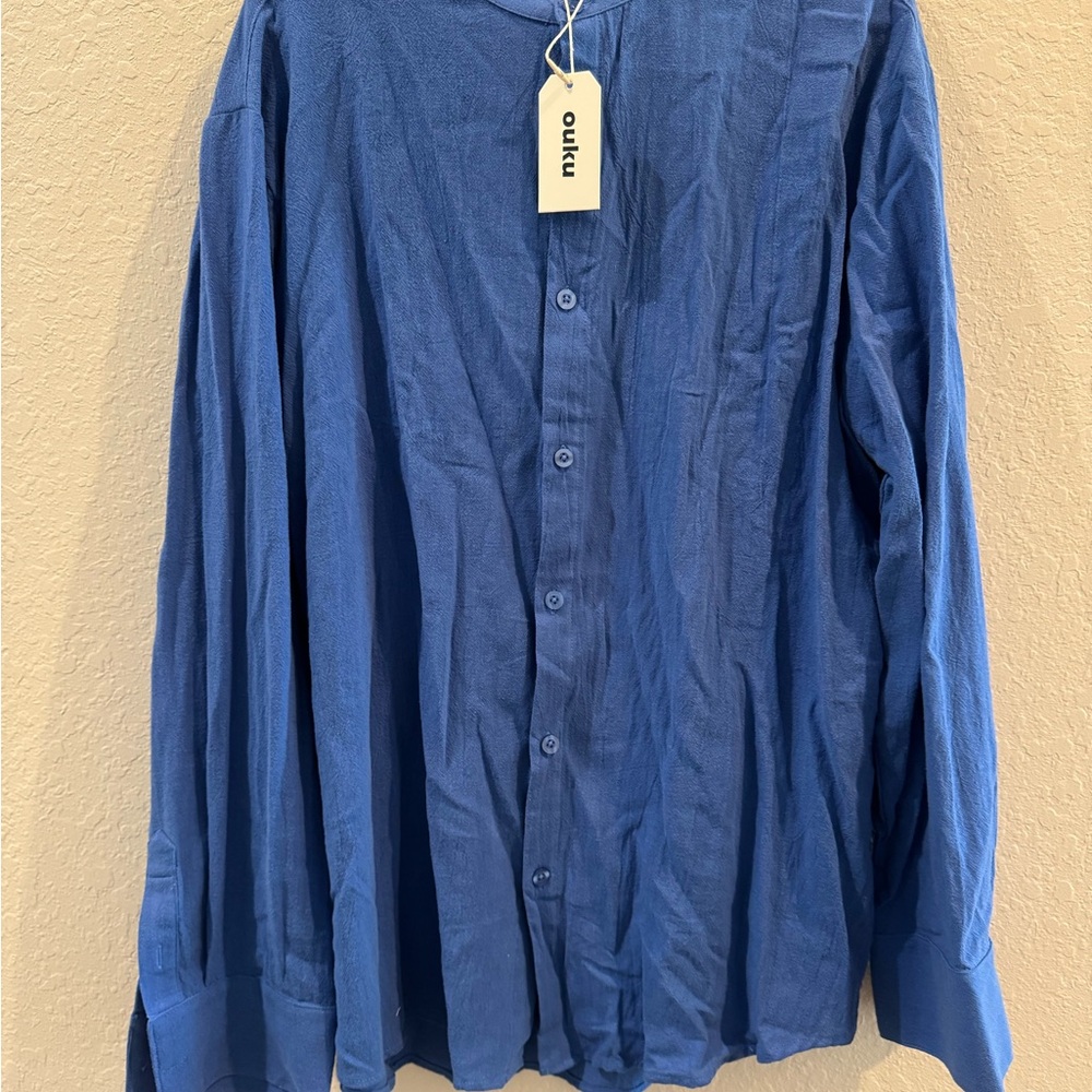 Ouku Bundle of 2 100% Cotton Button-Up Shirts